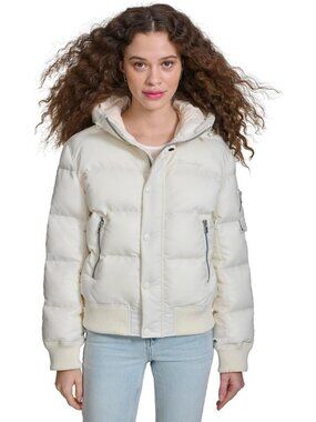 Cozy Women's Quilted Snorkel Puffer Jacket with Hood - Warm Winter Outerwear